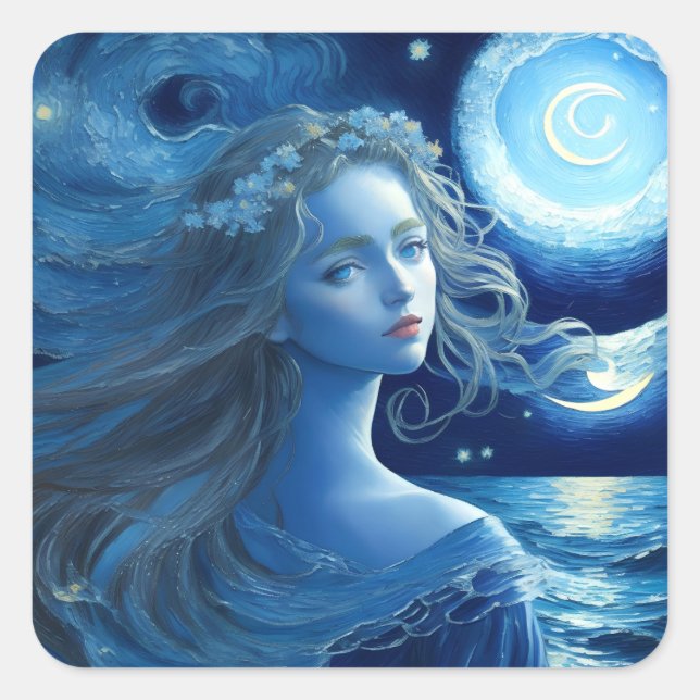 Nuit étoilée 🌌 Stickers Imaginaire de déesse grec (Devant)