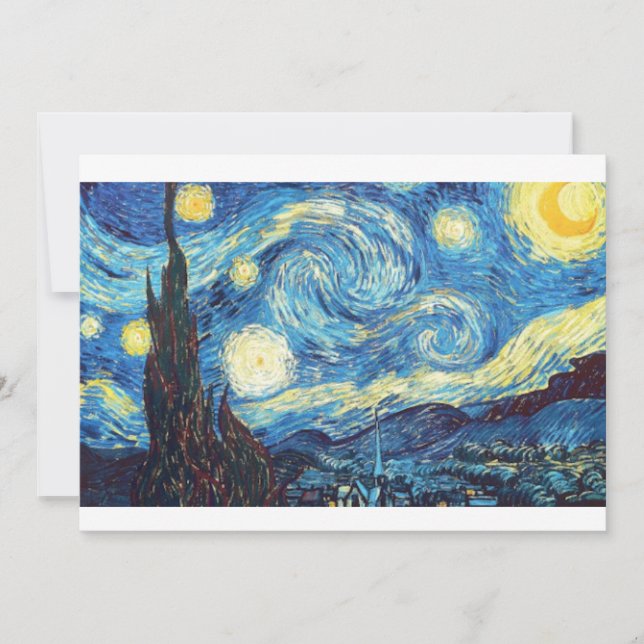 Nuit étoilée, Van Gogh, Carte Art Plat (Devant)