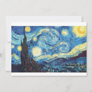 Nuit étoilée, Van Gogh, Carte Art Plat