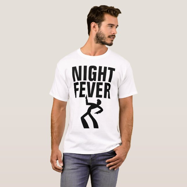 NUIT FEVER Disco danse T-shirts Vintages (Devant entier)