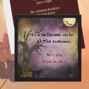 Nuit gothique Sky Halloween Invitation