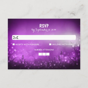 Nuit Lumières Mariage rustique Cartes RSVP