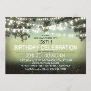 nuit lunatique et lumières de jardin invitations d