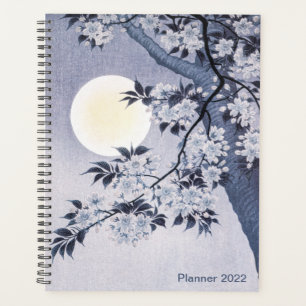 Nuit Lune Cerise En Floraison, Koson, Japonais,