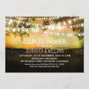 nuit rustique couples douche invitations