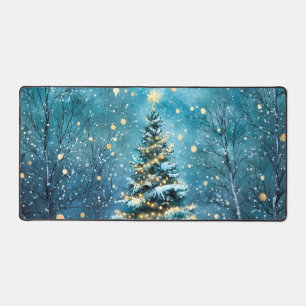 Nuit silencieuse Arbre de Noël lumineux Forêt