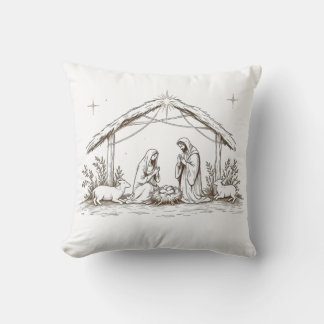 « Nuit silencieuse de la Nativité – Coussin décora