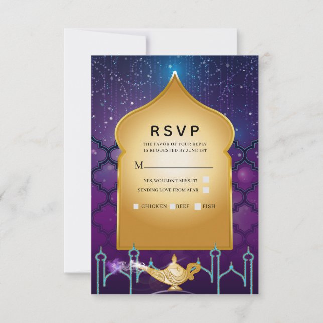 Nuits Arabes Anniversaire Magique Marocain RSVP (Devant)