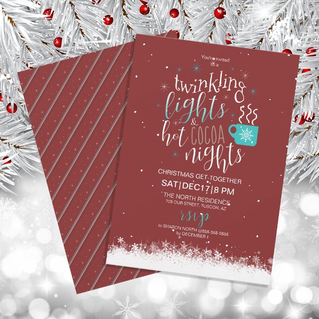 Nuits de cacao chaud Invitation de Noël Ensemble I (Créateur téléchargé)