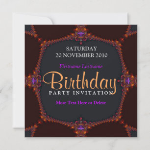 Nuits factices Anniversaire Fête Invitation