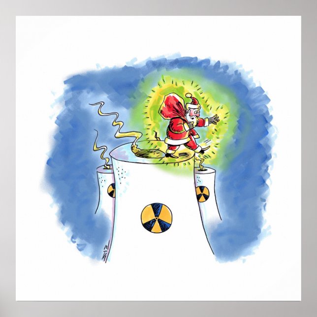 Nuked Santa Claus affiche mate (Devant)
