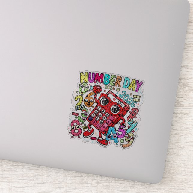 Number Day 2026 Maths Sticker for Kids UK (Détail)
