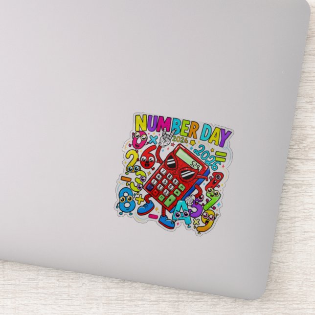 Number Day 2026 Maths Sticker for Kids UK Schools (Détail)