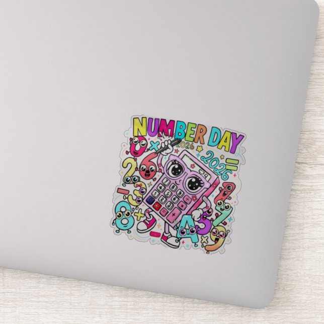 Number Day Calculator Sticker for Kids UK School (Détail)