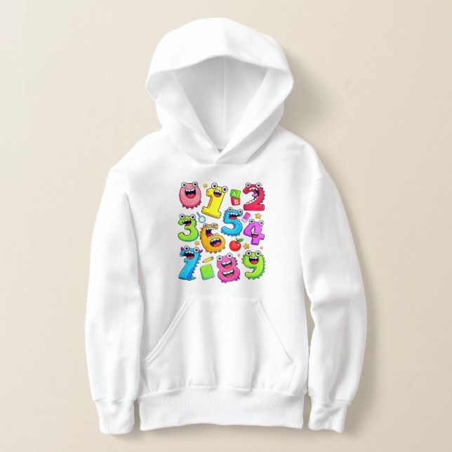 Number Day Funny Colorful Numbers Hoodie (Poser)