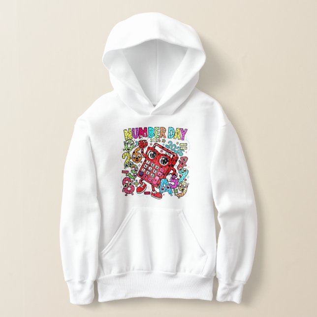 Number Day Hoodie for Kids UK Primary School Maths (Poser)