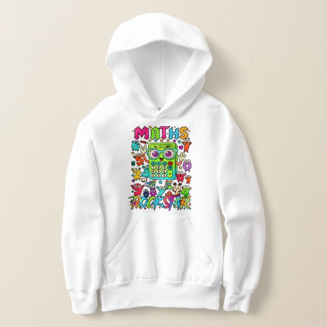 Number Day Kids Hoodie | Maths Rock Star Design (Poser)