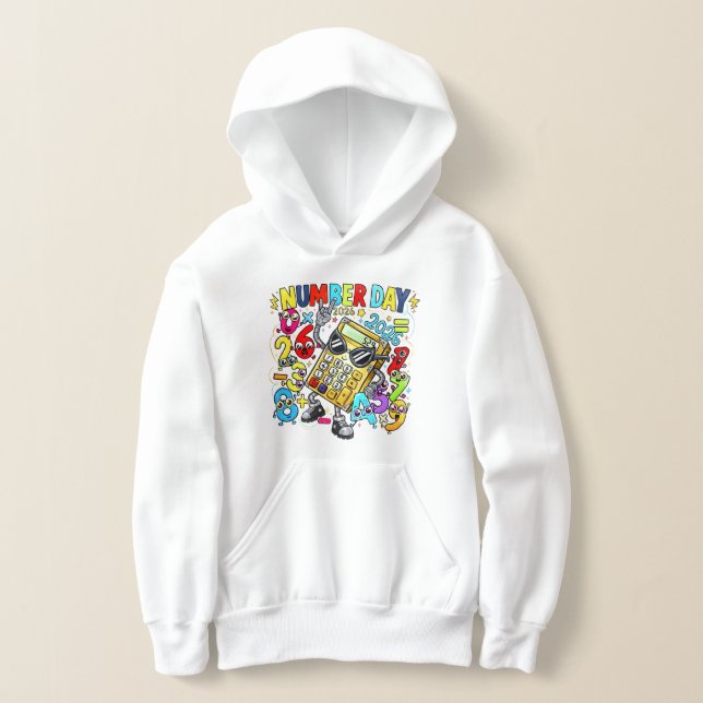 Number Day Maths Hoodie for Kids | Primary School  (Poser)