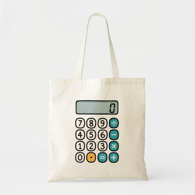 Number Day Simple Calculator Math Tote Bag (Devant)