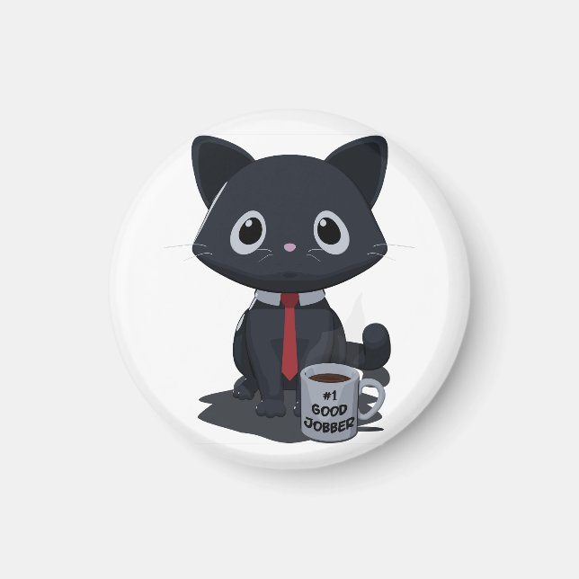 Number One Good Jobber Cat Magnet (Devant)