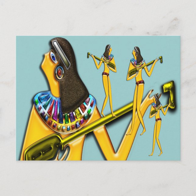 numériquement Peint; Carte postale égyptienne prim (Devant)