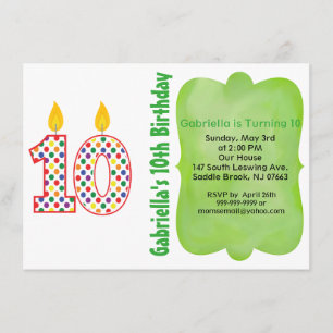 Numéro 10 Invitation à l'anniversaire de la Polka 