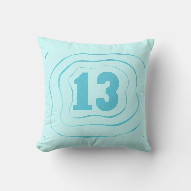 Numéro 13 Motifs Coussins à eau bleue (Recto)