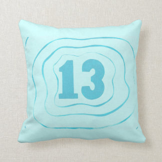 Numéro 13 Motifs Coussins à eau bleue