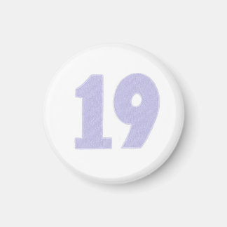 Numéro 19 en lavande sur magnet
