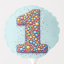 Numéro 1 avec petites ballons