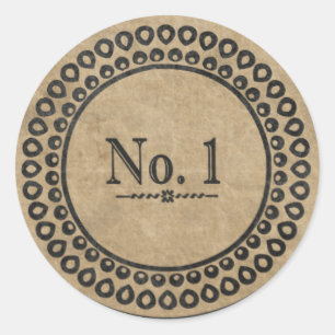 Numéro 1 Étiquette Vintage