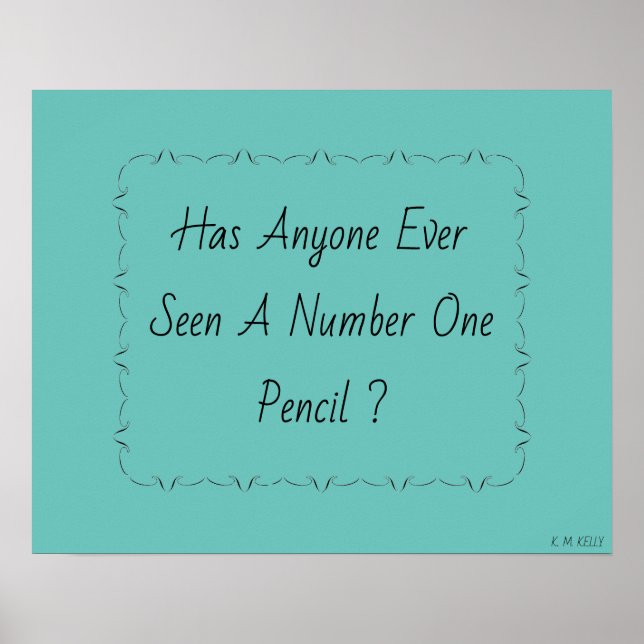Numéro 1 Poster au crayon (Devant)