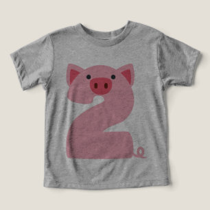 Numéro 2 Cochon Animal Thème 2 ans Garçons Enfants