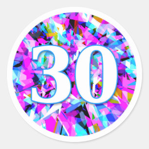 Numéro 30 - Sticker rond