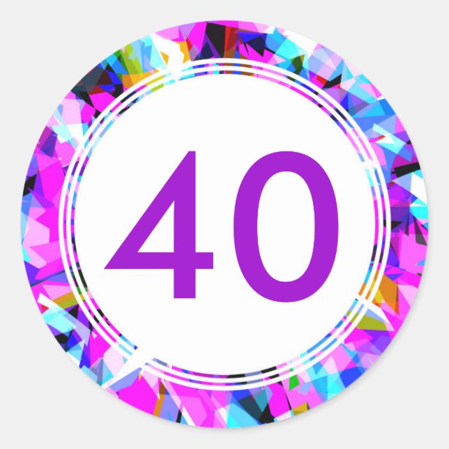 Numéro 40 - Sticker rond (Devant)