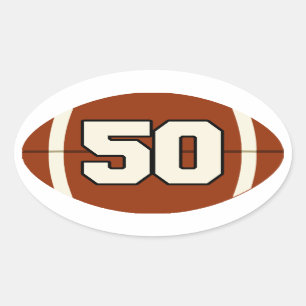 Numéro 50 Football StIcker