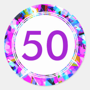 Numéro 50 - Sticker rond