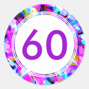 Numéro 60 - Sticker rond