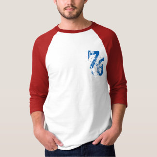 numéro 76 t-shirt design rouge blanc bleu USA