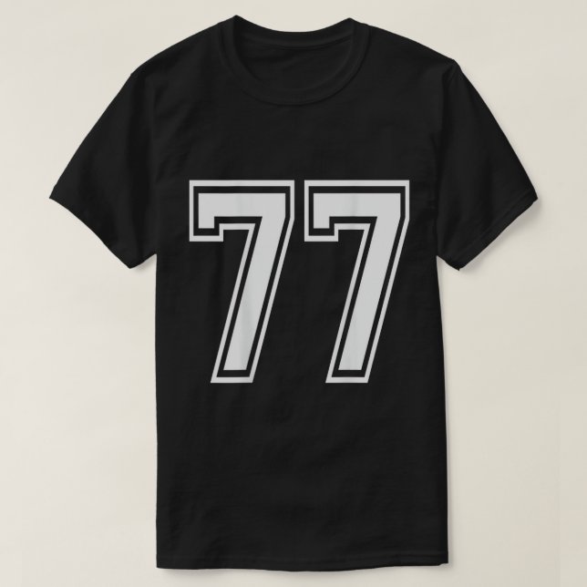 Numéro 77 T-Shirt Sports Joueur Numéro RETOUR Du S (Design devant)