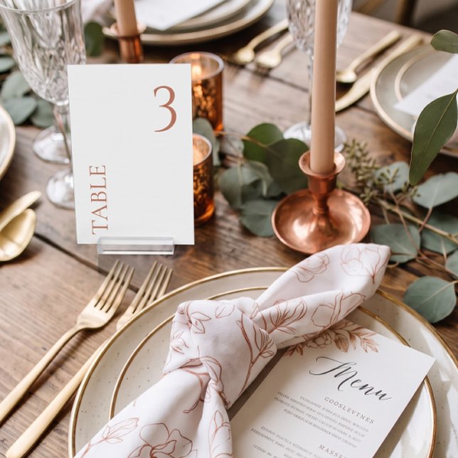 NUMÉRO AU CHOIX Simple Numéro de Table Mariage en  (Créateur téléchargé)