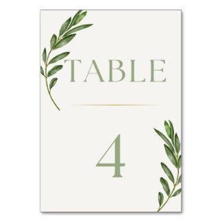 Numéro de carte de table Olive Branch
