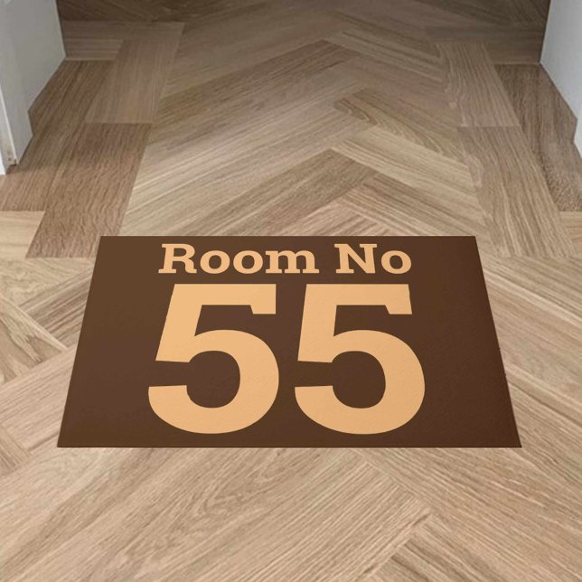 Numéro de chambre d'hôtel en gras sur un tapis de  (Créateur téléchargé)