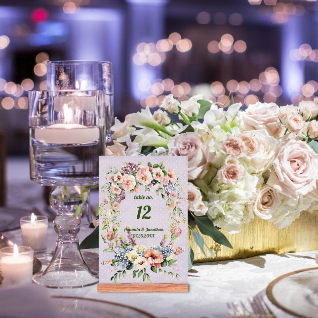 Numéro de la carte du Mariage de couronnes florale (Créateur téléchargé)