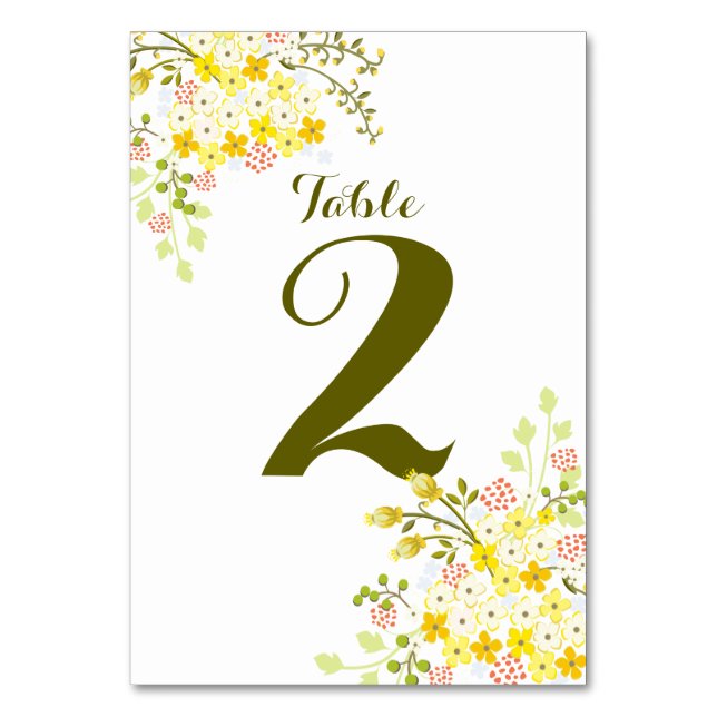Numéro de la carte du Mariage Floral Spring (Par défaut)