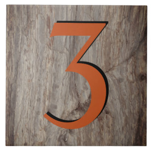 Numéro de la maison de lumière de cuivre Carreau 3