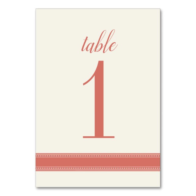 Numéro de la table de corail, signe de la table de (Par défaut)