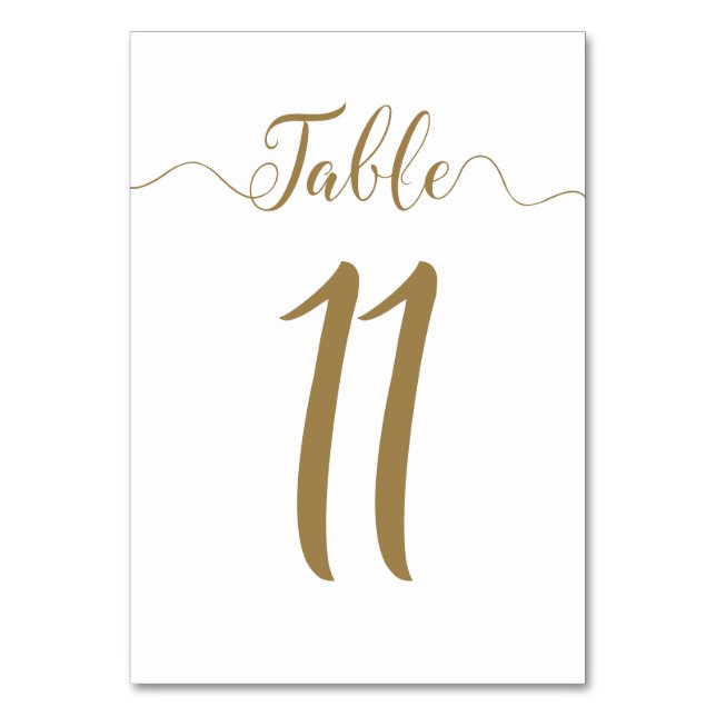 Numéro de la table d'or 11 Mariages Numéro de la t (Par défaut)