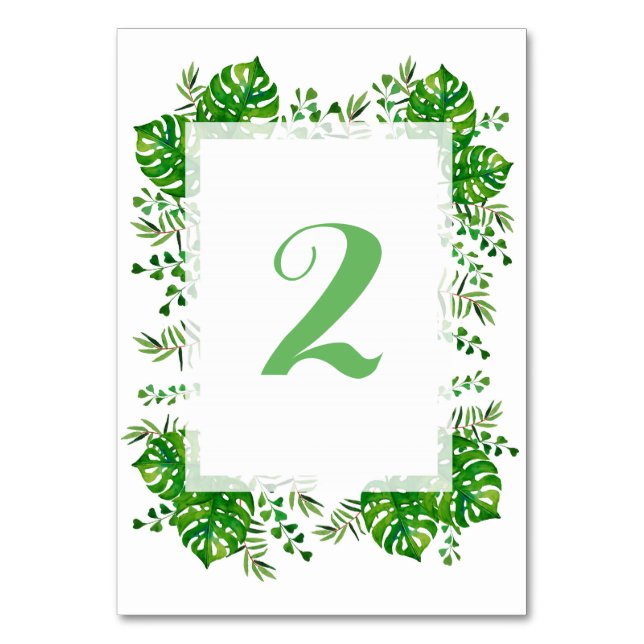 Numéro de la table mariage de l'aquarelle de congé (Dos)