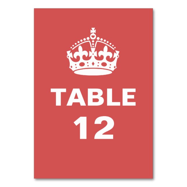 Numéro de la table royale rouge (Par défaut)